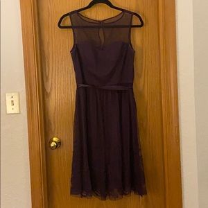 Plum Invisible Neckline Dress
